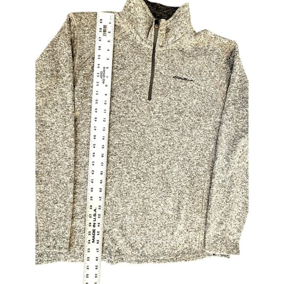 Eddie Bauer Mens Heathered Pullover Radiator Fleece XL Olive Cream 1/4-Zip NWT - Picture 4 of 10